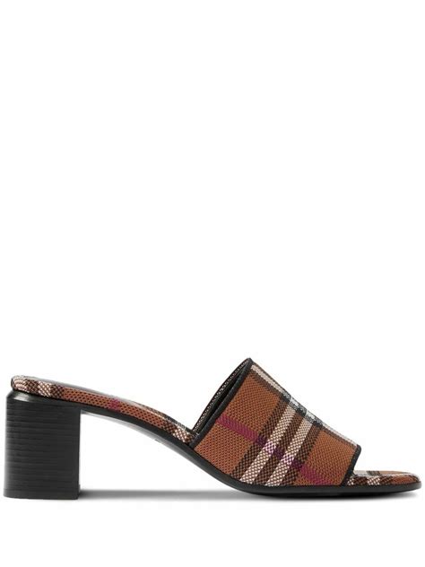 burberry leather mules|burberry sandals for women.